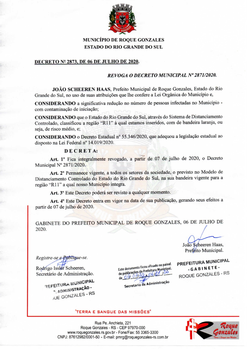 ADMINISTRAÇÃO MUNICIPAL REVOGA DECRETO 